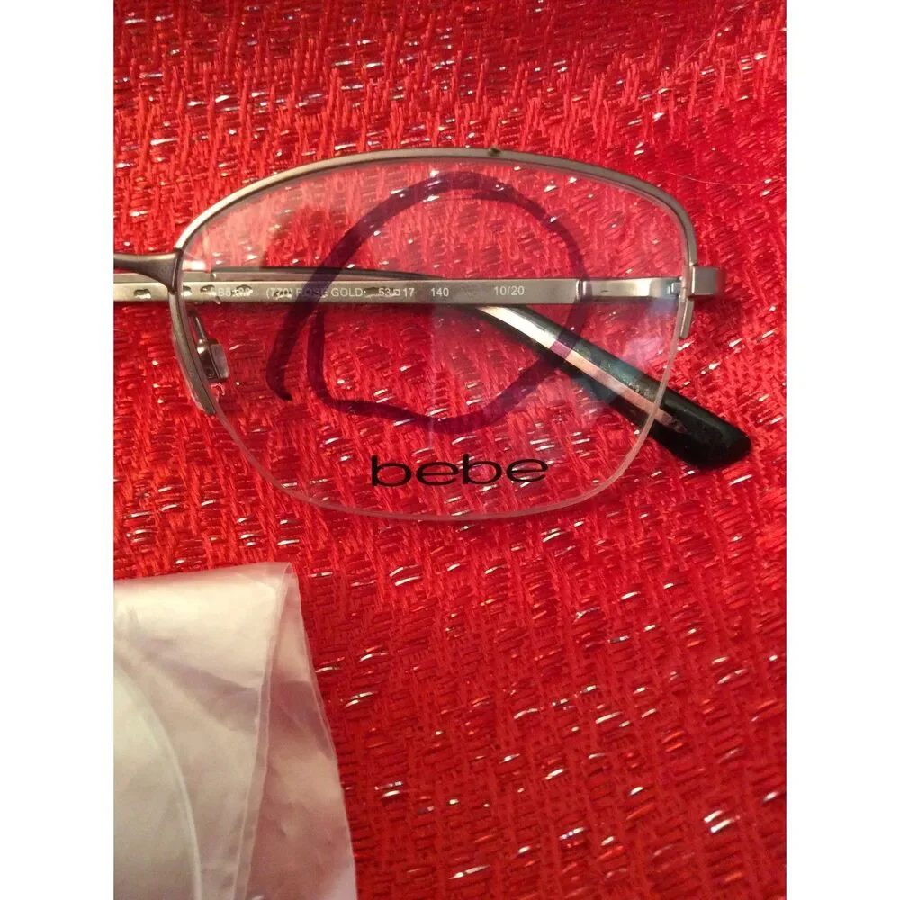 New Frames Bebe Rose Gold Womens Eye Wear Glasses